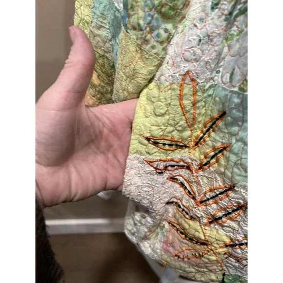 Yak Magik Quilted Patchwork Womens Jacket Lace Cottagecore Boho Western  Sz M - Picture 3 of 14